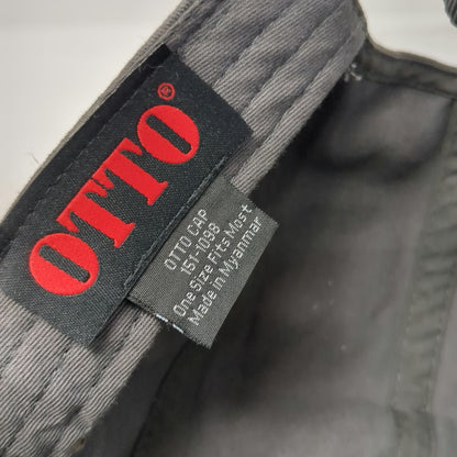 Otto Army Cap Gray One Size River Sports Jackson Hole Kayak Strapback Hat Patch