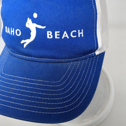 Idaho Beach Snapback Trucker Hat Blue OSFA Adjustable Mesh Back Port Authority