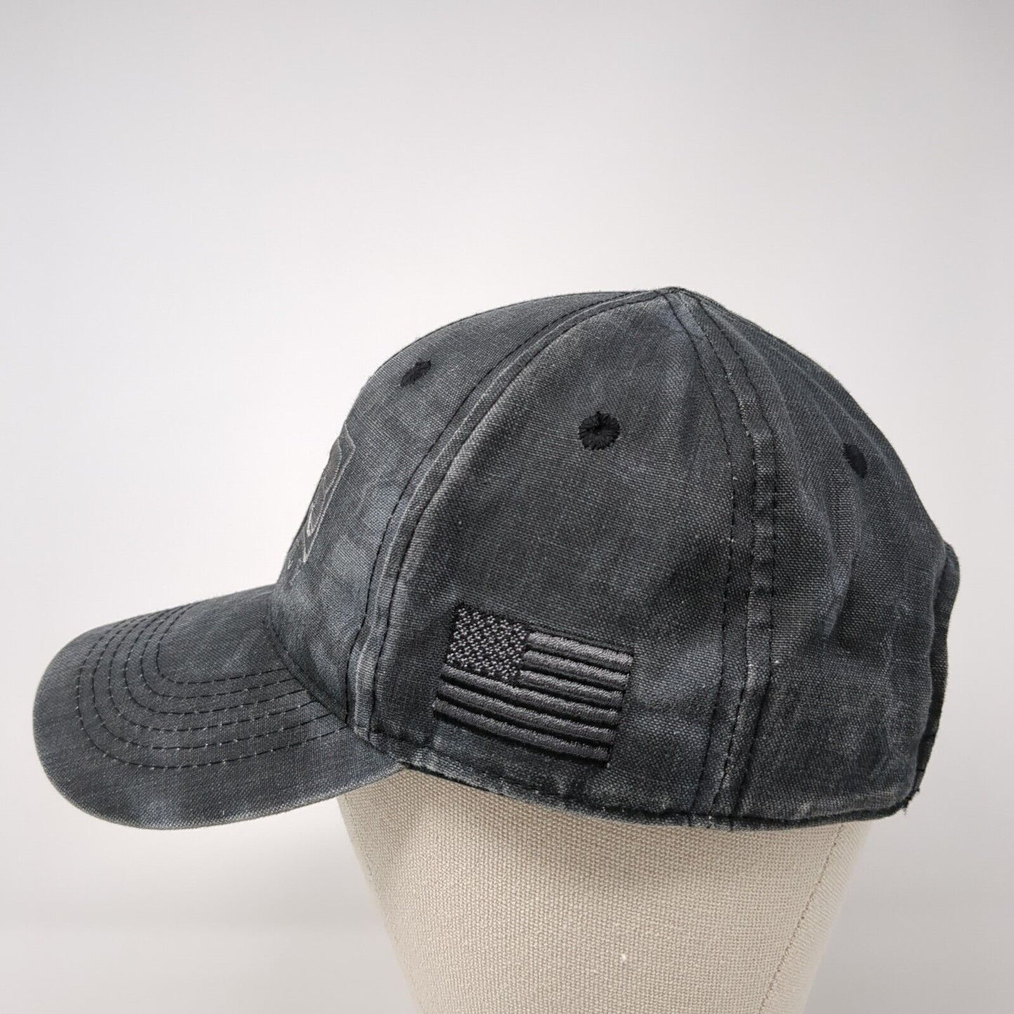D&B Supply Strapback Hat Gray One Size USA Flag Kryptek Outdoor Cap