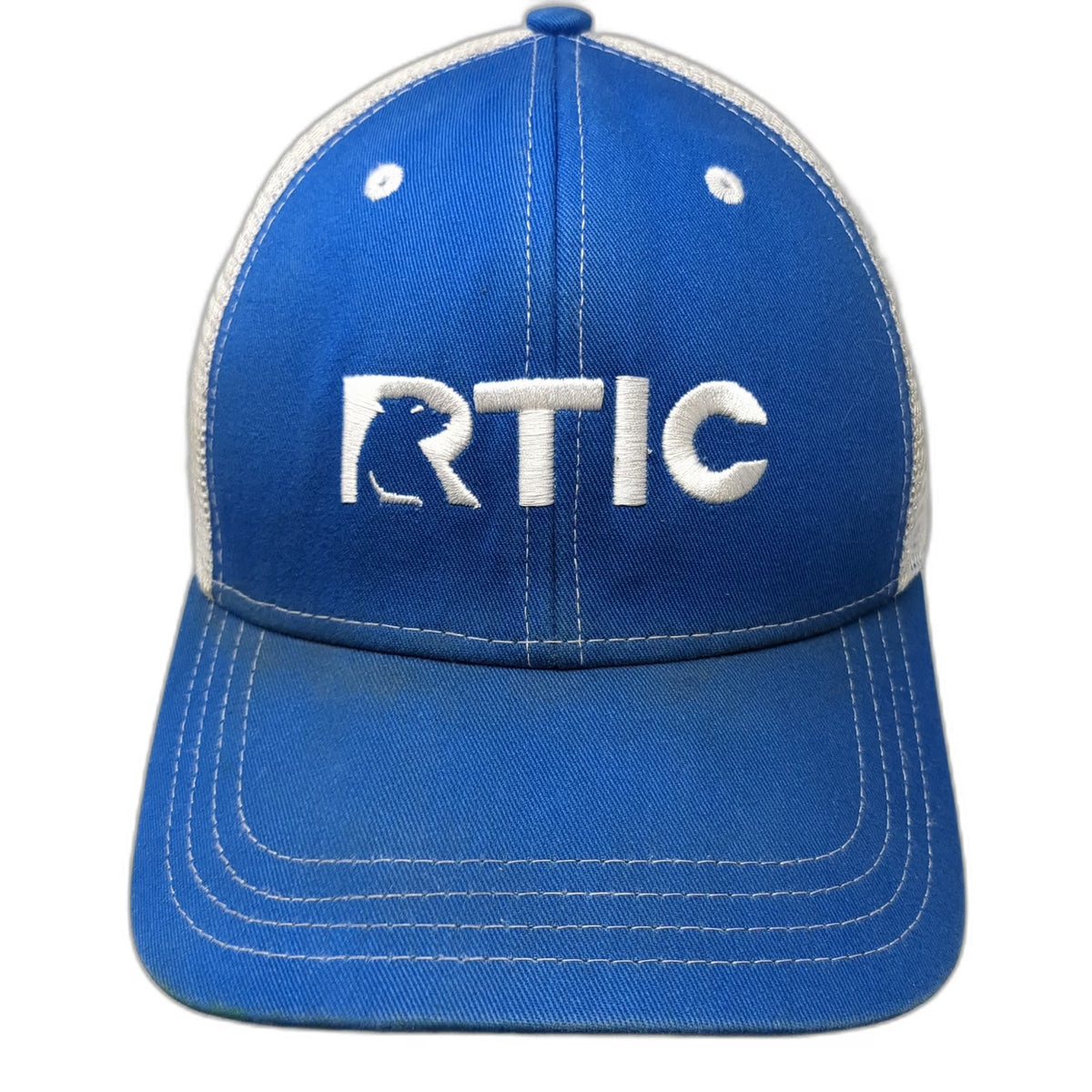 RTIC Trucker Hat Blue White One Size Mesh Back Snapback Logo Adjustable Outdoors