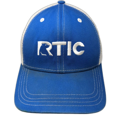 RTIC Trucker Hat Blue White One Size Mesh Back Snapback Logo Adjustable Outdoors
