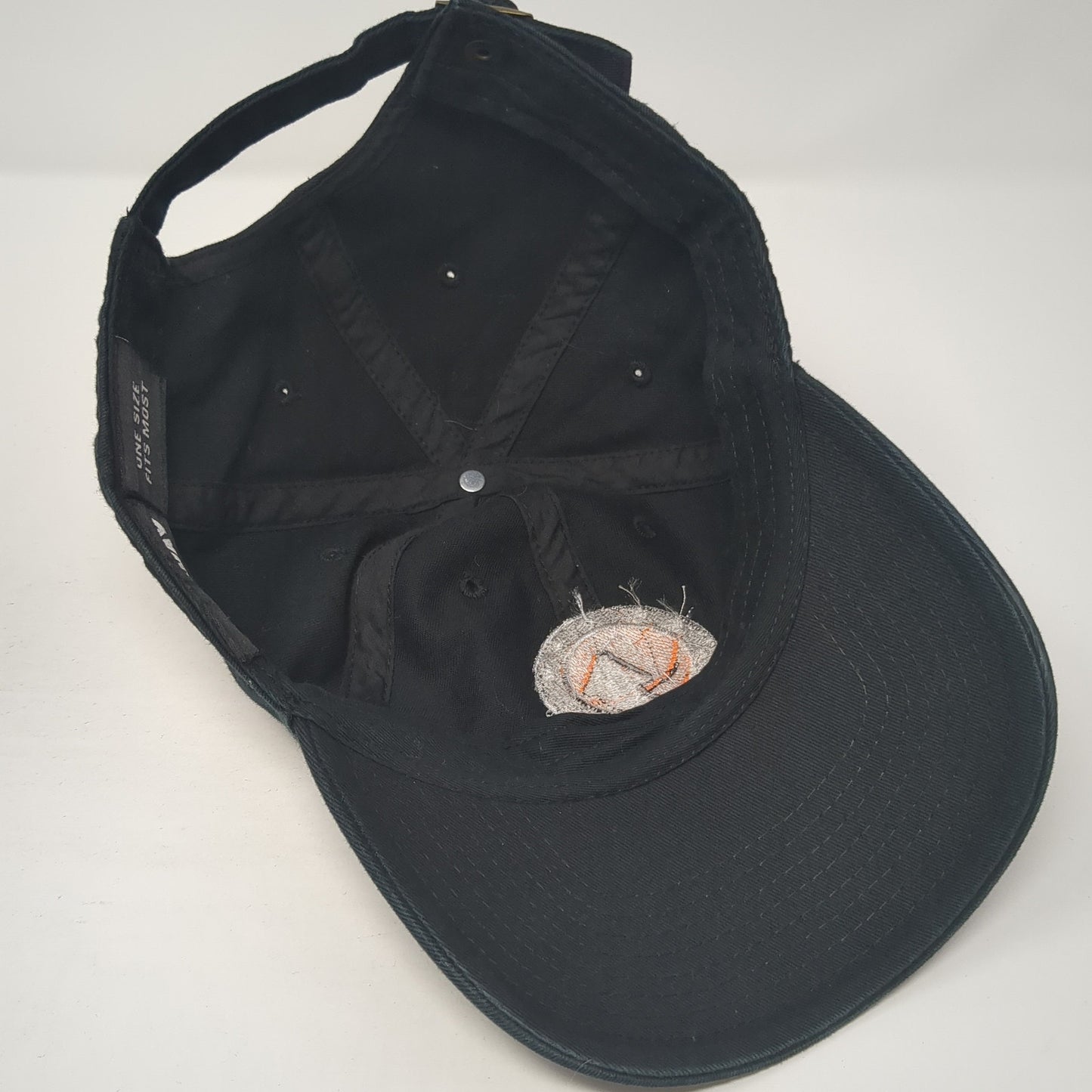 Ball Up Sporting Slideback Hat Black One Size Adjustable Embroidered