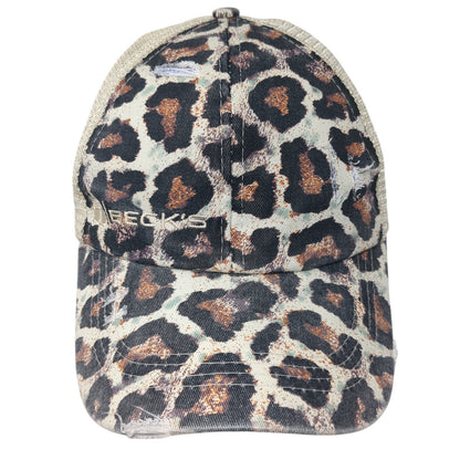 Beck's Strapback Baseball Cap Multicolor One Size Adjustable Mesh Back Leopard