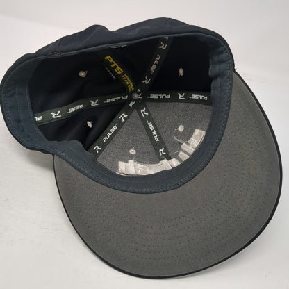 Richardson Baseball Cap Black XL Fitted Pulse Embroidered Clutch Logo Sports Hat