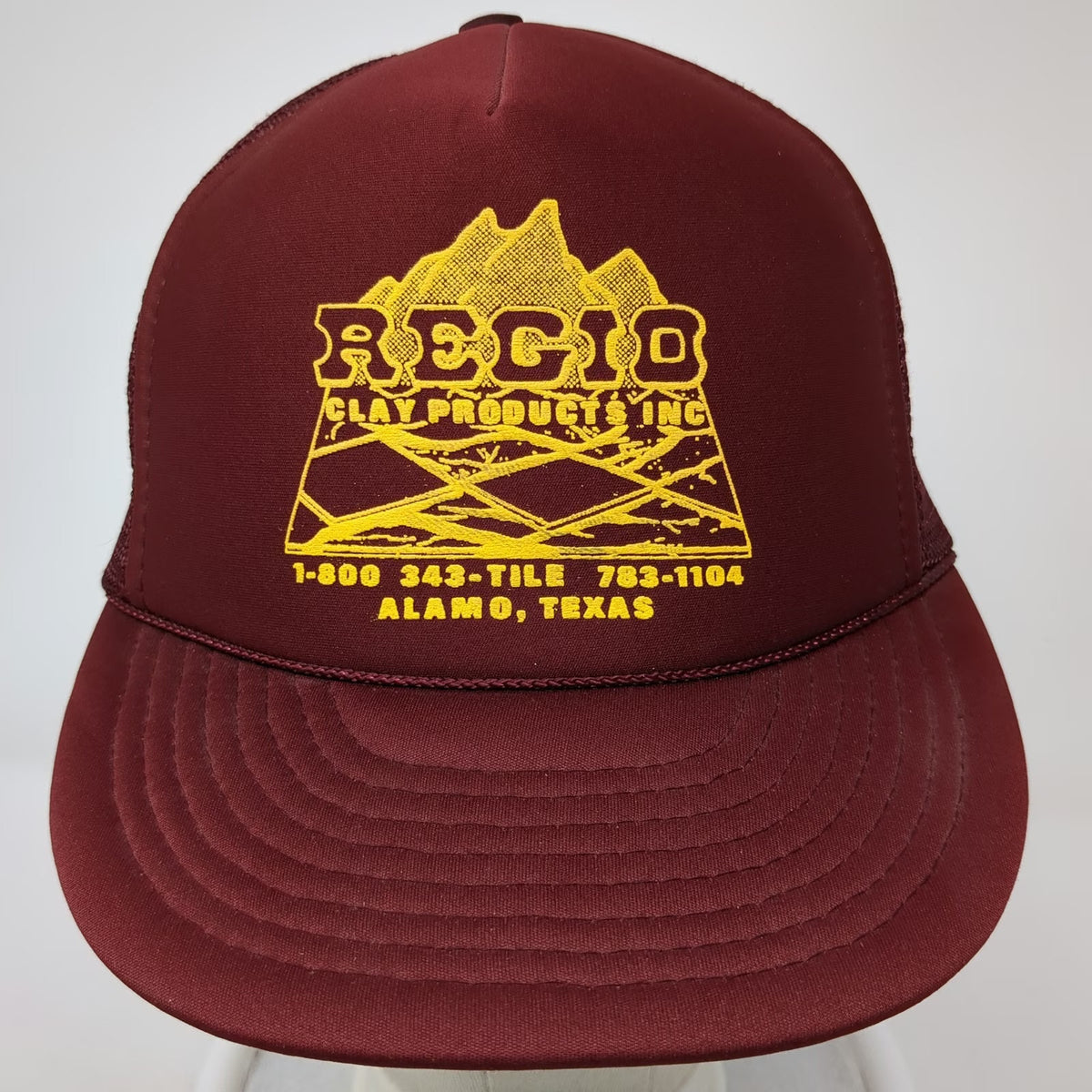 Nissin Trucker Hat Red One Size Regio Clay Products Alamo Texas Snapback Mesh