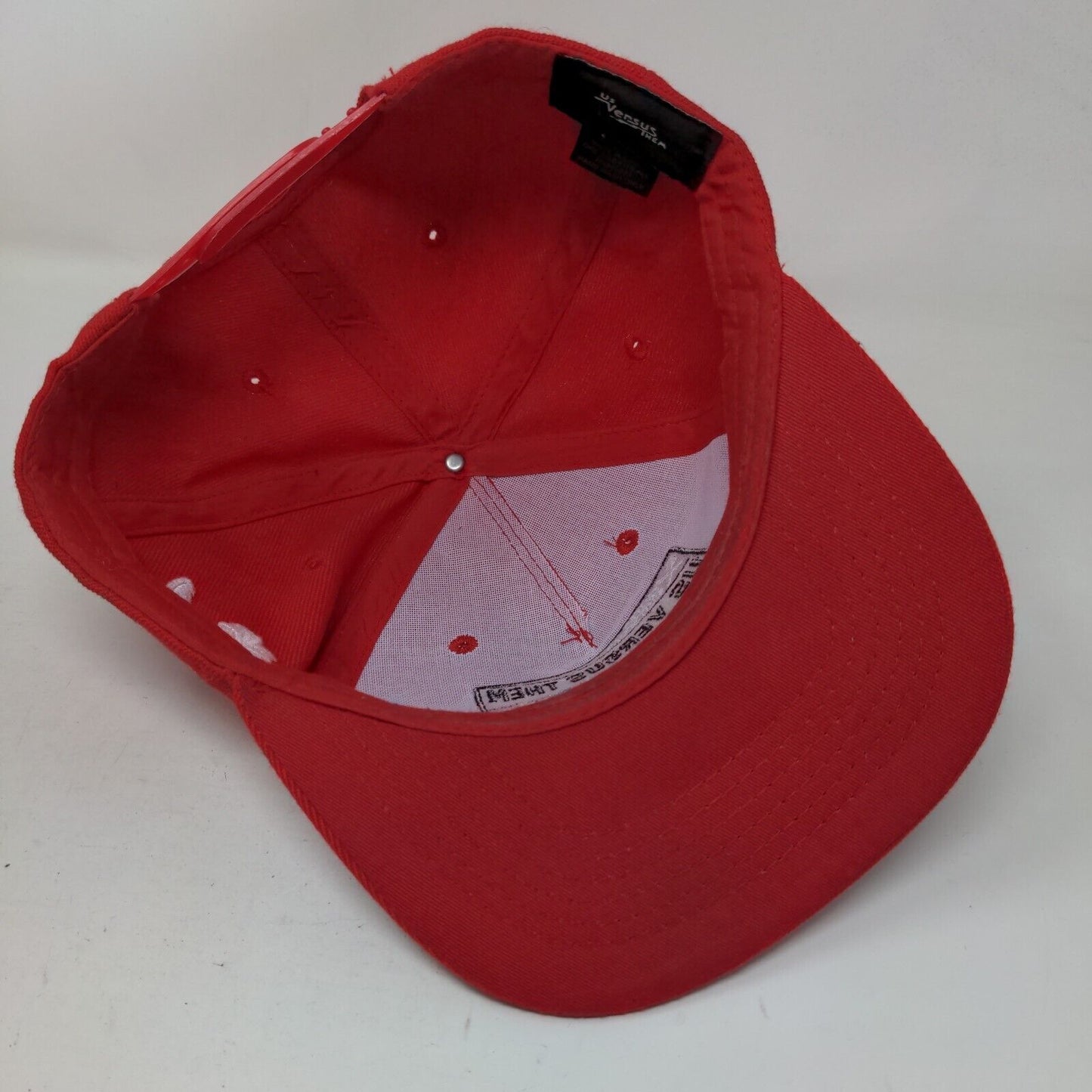 Us Versus Them Snapback Hat Red OSFA Embroidered Califas Riot Squad