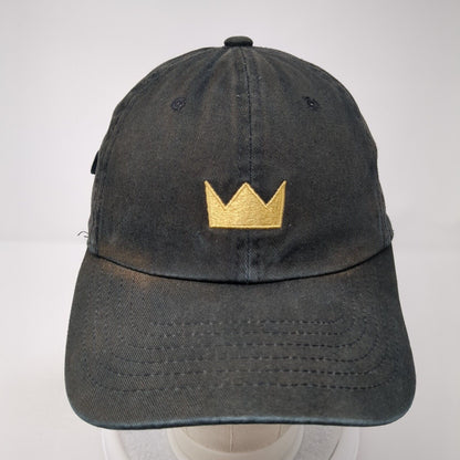 Crown Louis Slideback Baseball Cap Black One Size Adjustable Embroidered 6 Panel