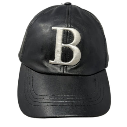 Black Baseball Cap One Size Boston Letter B Embroidered Strapback Hat Souvenir