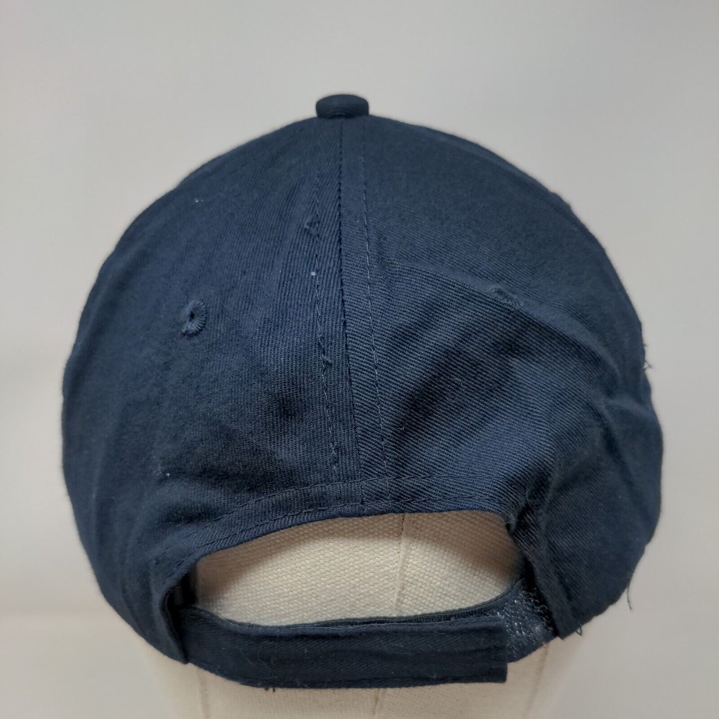 Port & Company Strapback Hat Blue One Size Adjustable Vent Holes Blank