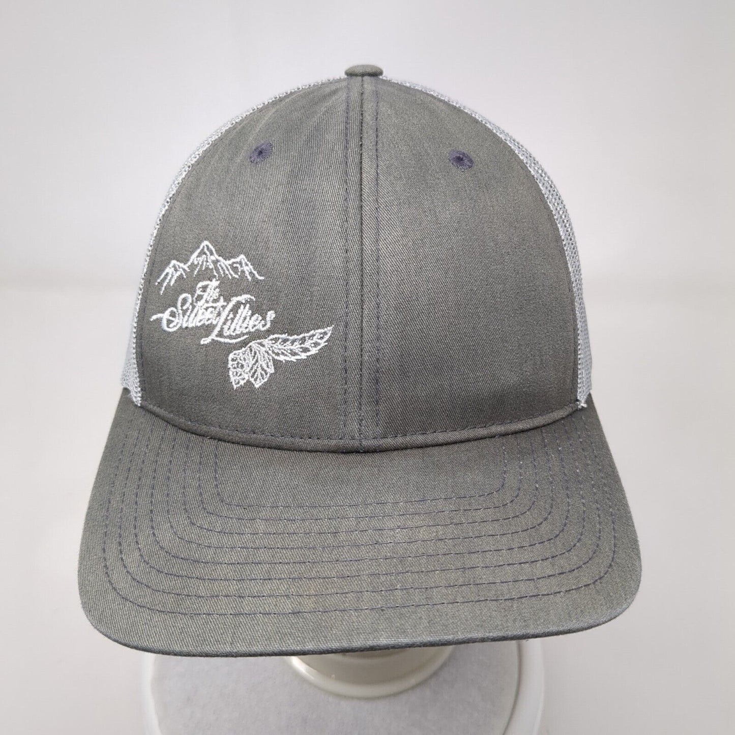 The Sweet Lillies Snapback Trucker Hat Gray One Size Adjustable Mesh Back