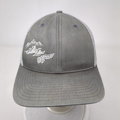 The Sweet Lillies Snapback Trucker Hat Gray One Size Adjustable Mesh Back