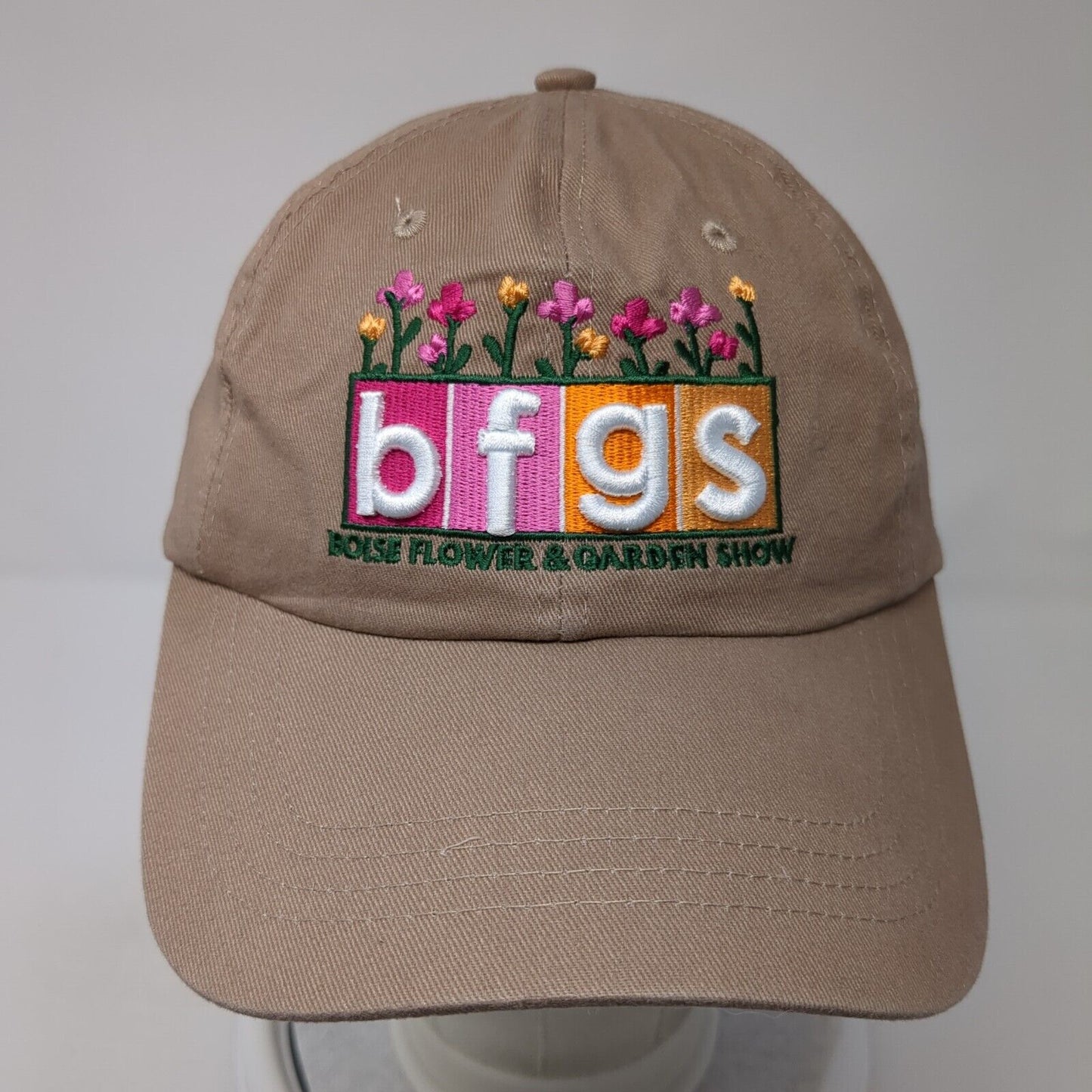 BFGS Boise Flower & Garden Show Strapback Hat Brown One Size 6 Panel