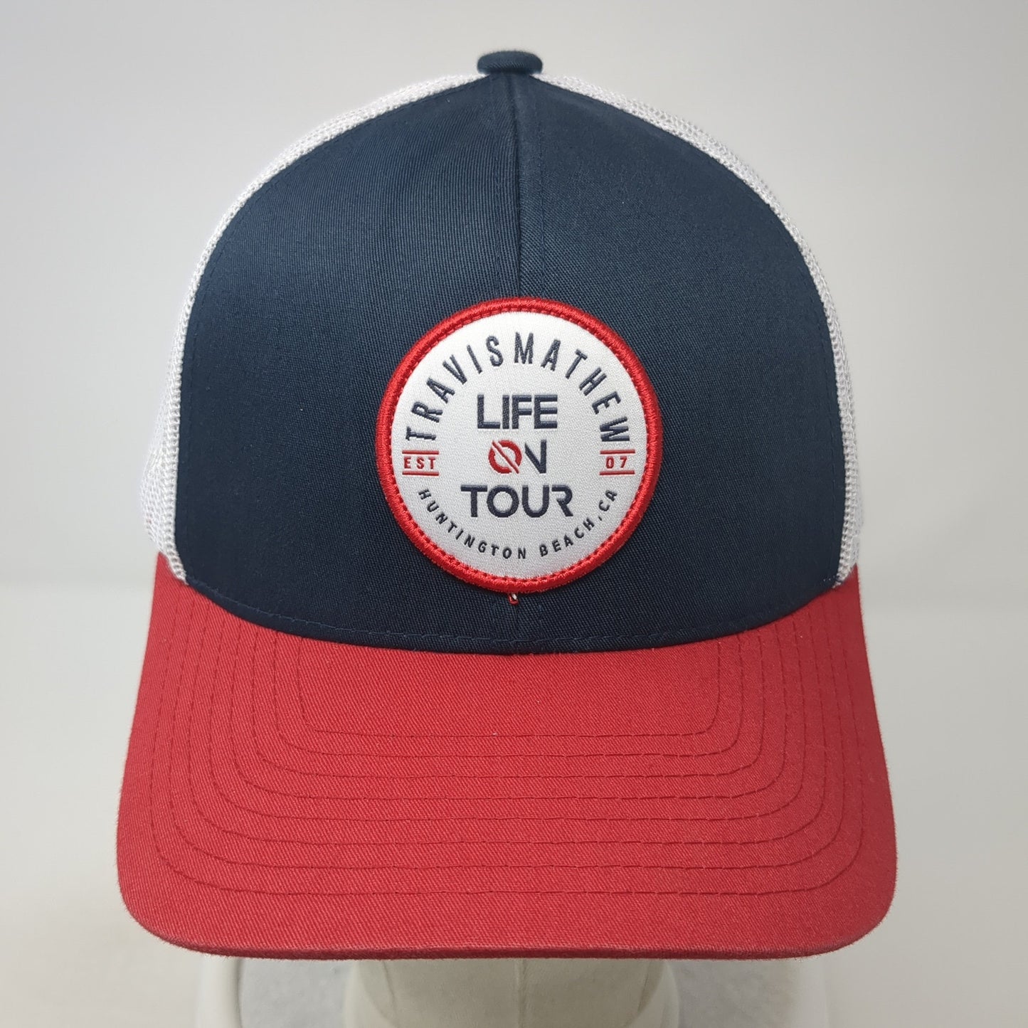 Travis Mathew Life On Tour Snapback Trucker Hat Multi One Size Mesh Back
