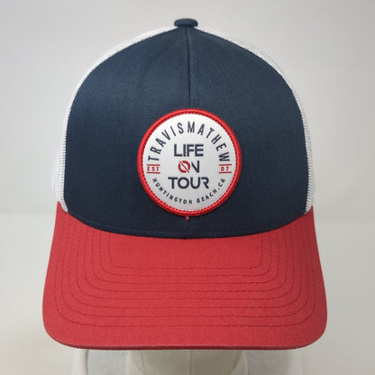 Travis Mathew Life On Tour Snapback Trucker Hat Multi One Size Mesh Back