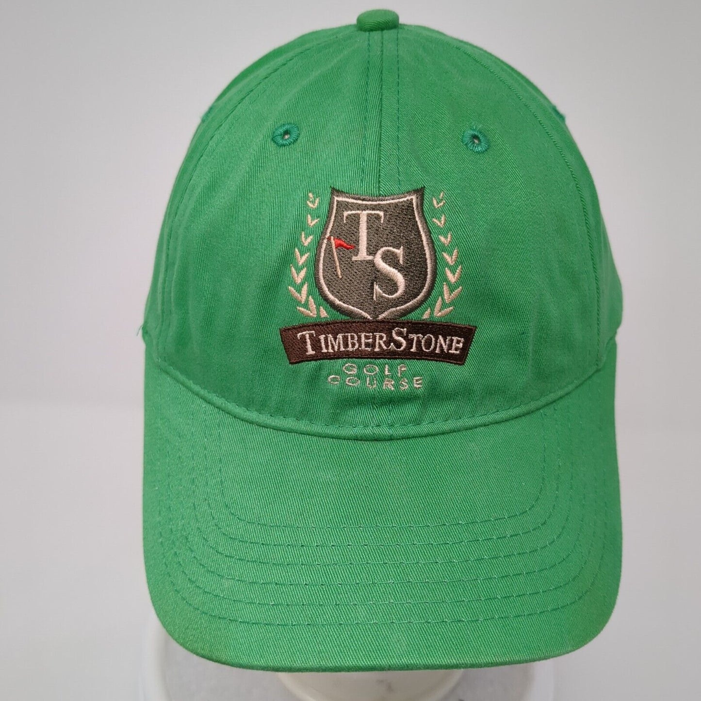 TimberStone Golf Course Strapback Hat Green One Size Solid Legendary