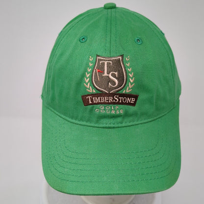 TimberStone Golf Course Strapback Hat Green One Size Solid Legendary