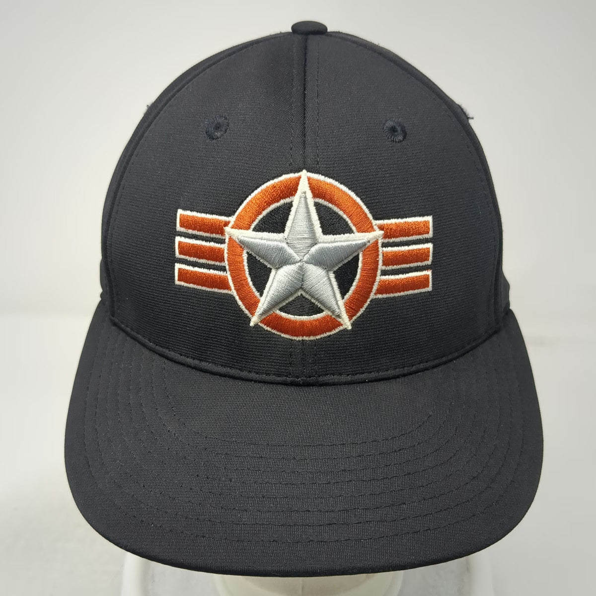 Richardson Baseball Cap Black M Ridgevue Performance Flexfit Star Logo Team Hat