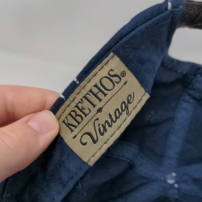 Happy Camper Strapback Hat Blue One Size KB ETHOS Vintage Distressed