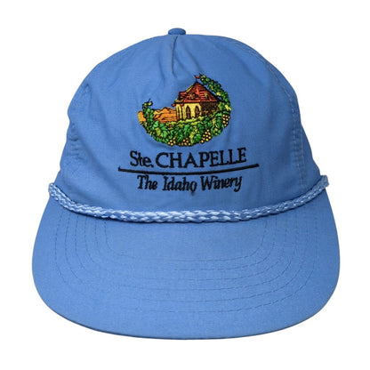 Ste. Chapelle The Idaho Winery Strapback Rope Hat Blue OSFA Embroidered