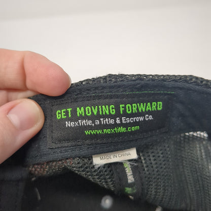 Get Moving Forward Logo Snapback Trucker Hat Gray One Size Colorblock