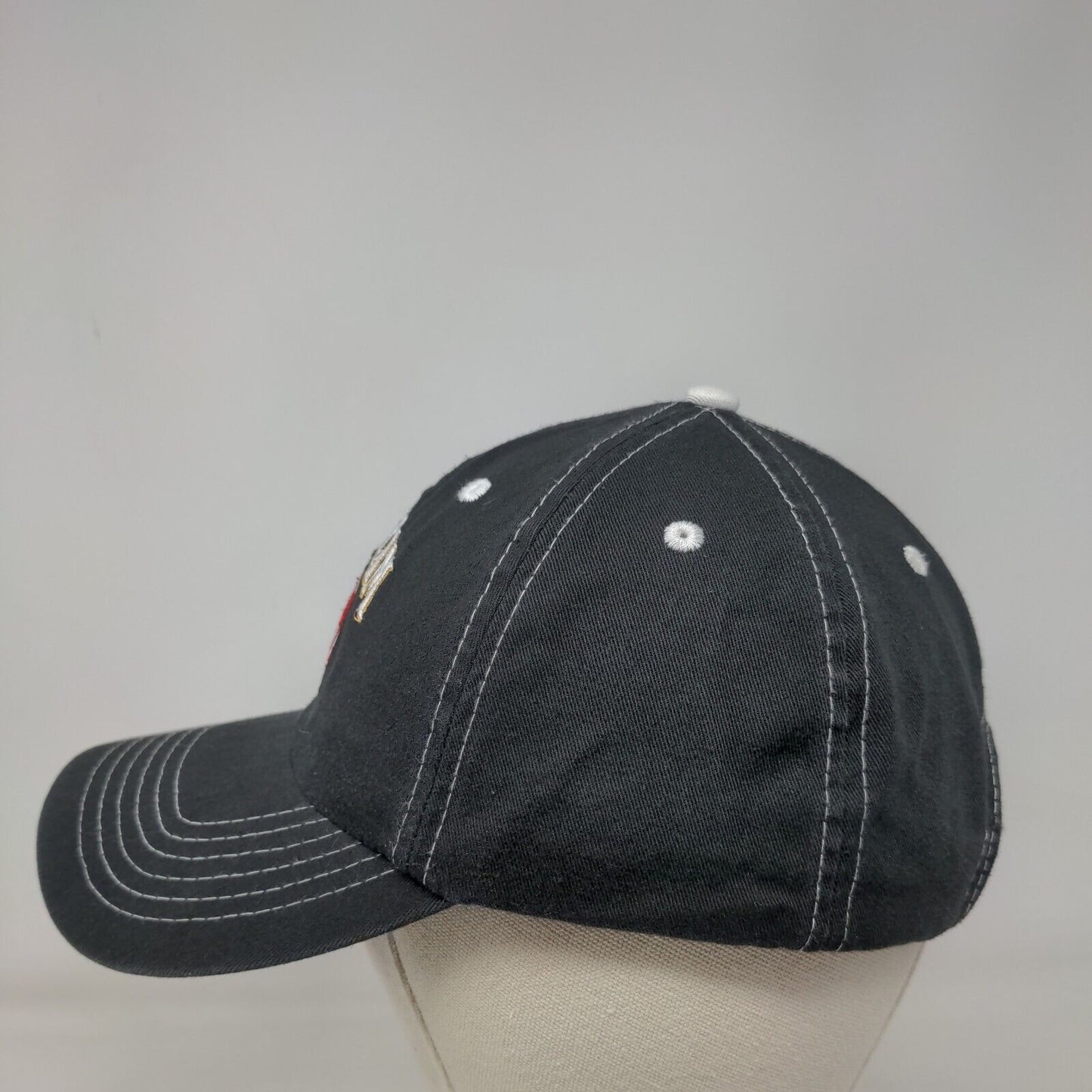 Jim Beam Strapback Hat Black OSFA Embroidered Adjustable Vent Holes