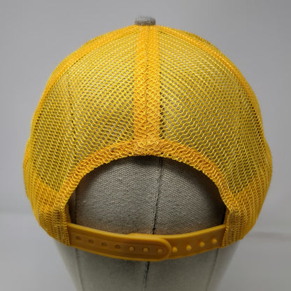 Fahrenheit Headwear Trucker Hat Gray Yellow One Size Rays for Rare Snapback Mesh