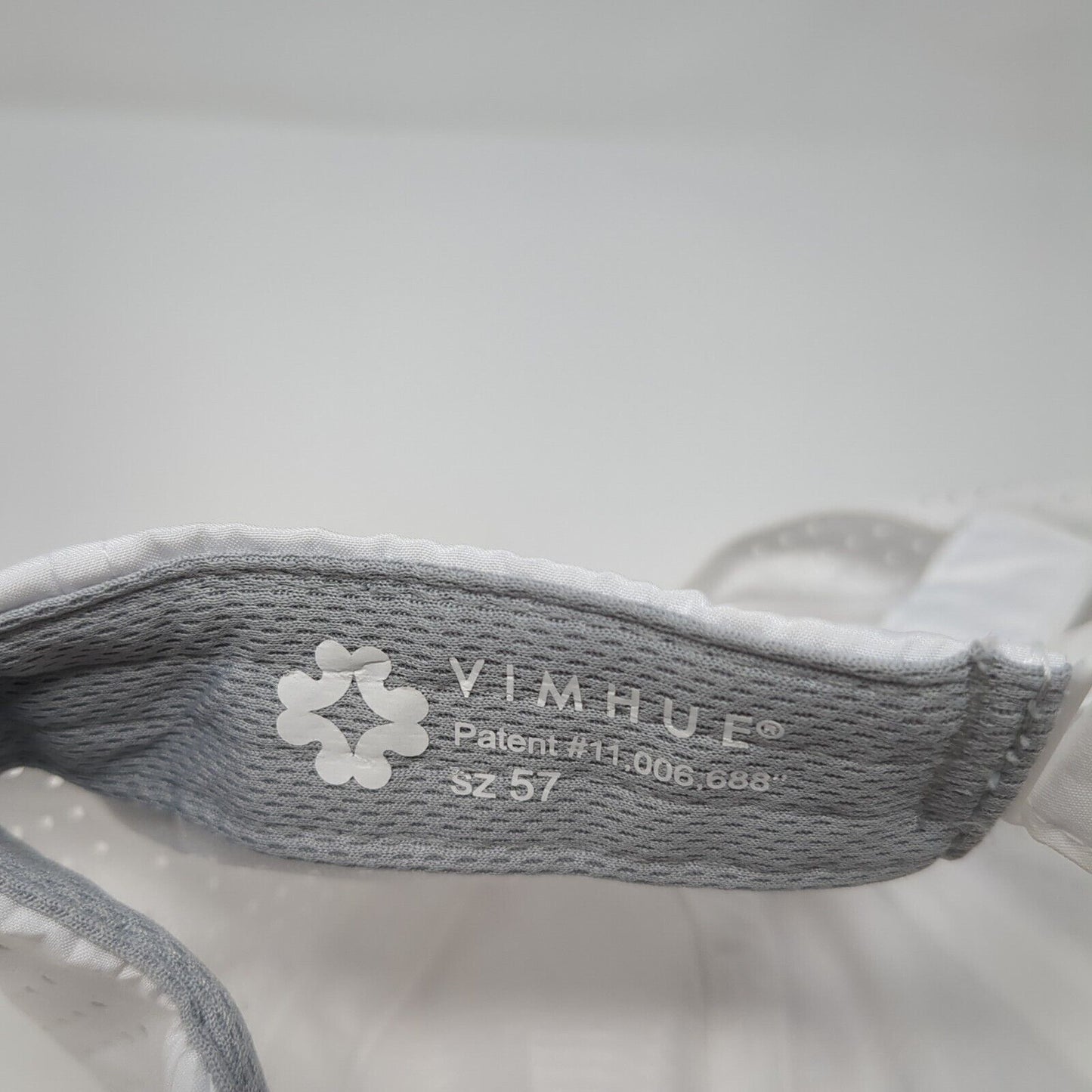 Vim Hue Ponyback Strapback Hat White Size 57 Adjustable Crisscross Back Blank
