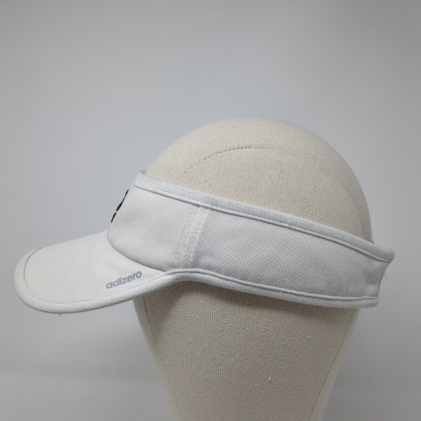 Adidas Adizero Strapback Sun Visor Hat White One Size Adjustable Embroidered