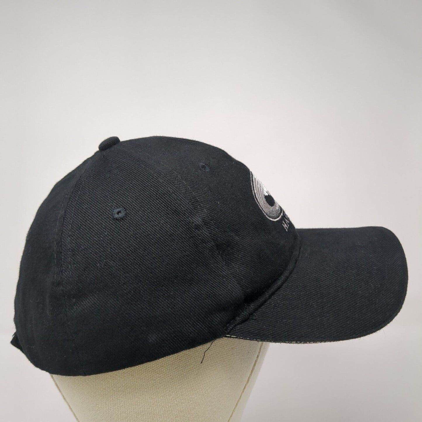 Hawaii Strapback Hat Black One Size Adjustable Embroidered 6 Panel