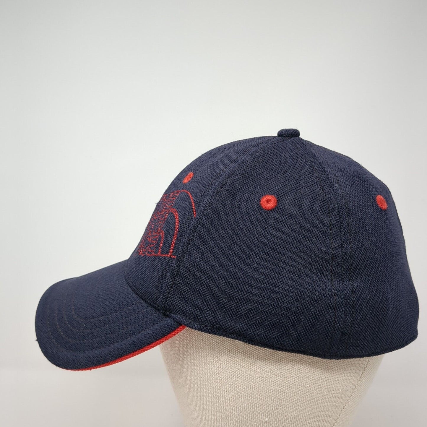 The North Face Fitted Hat Blue S/M Embroidered Vented Holes 6 Panel Flexfit