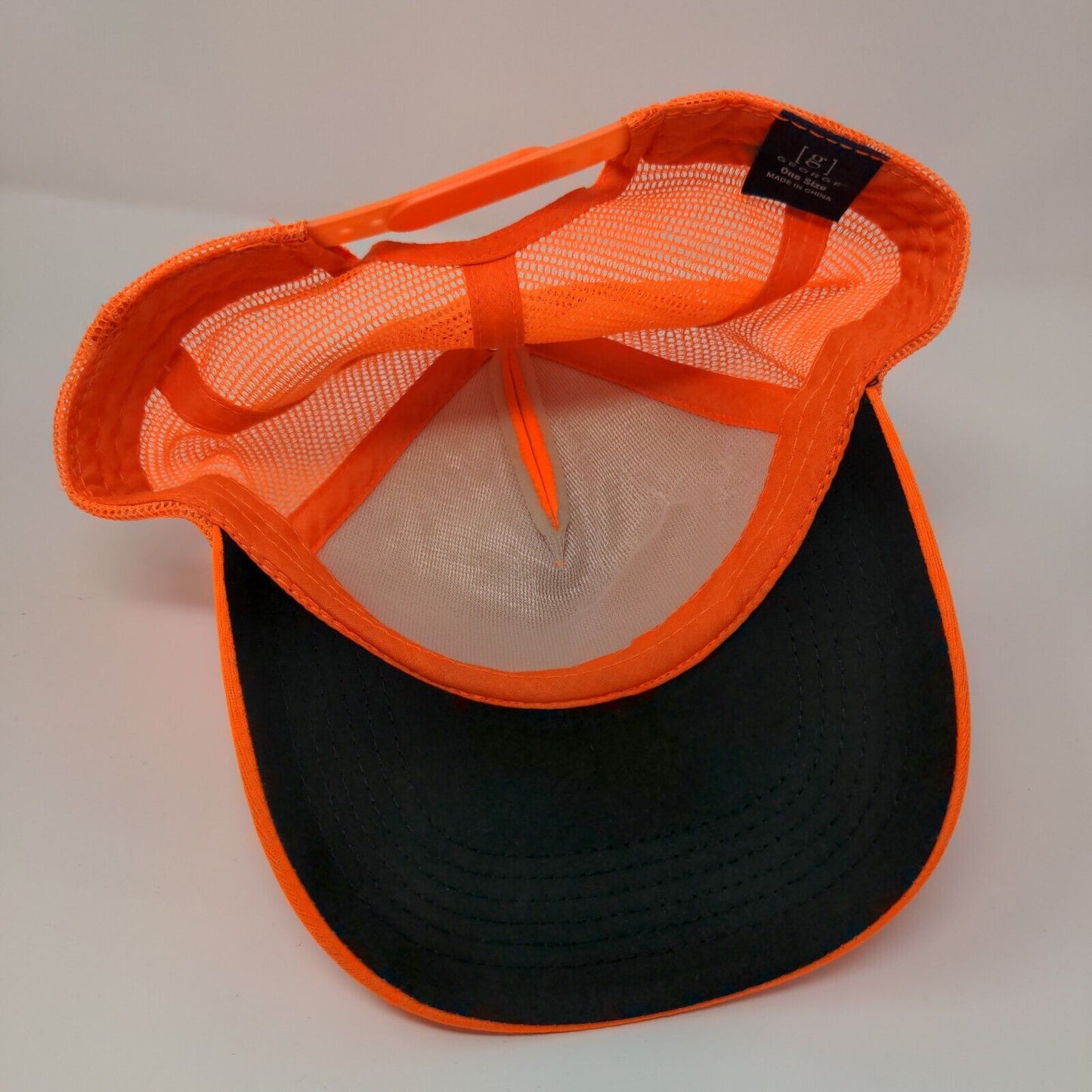 George Snapback Mesh Back Trucker Hat Orange One Size Solid Blank