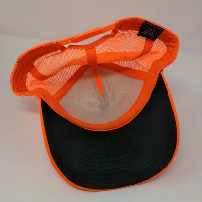 George Snapback Mesh Back Trucker Hat Orange One Size Solid Blank