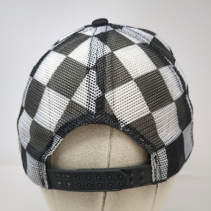 Hobby Lobby Trucker Hat White Black One Size Sprint Car Racing Checkered Pattern