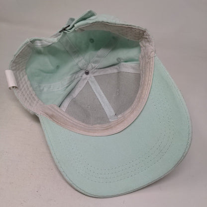 Man Slideback Hat Blue One Size Adjustable Embroidered Vented Holes 6 Panel