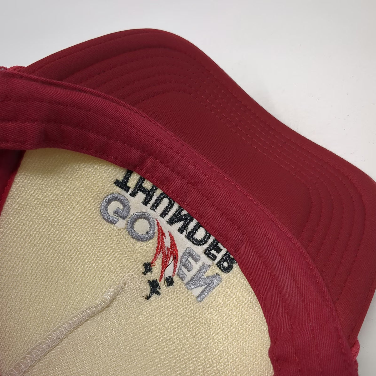 Pacific Headwear Trucker Hat Red OSFM Gowen Thunder Airshow Snapback Mesh Hat