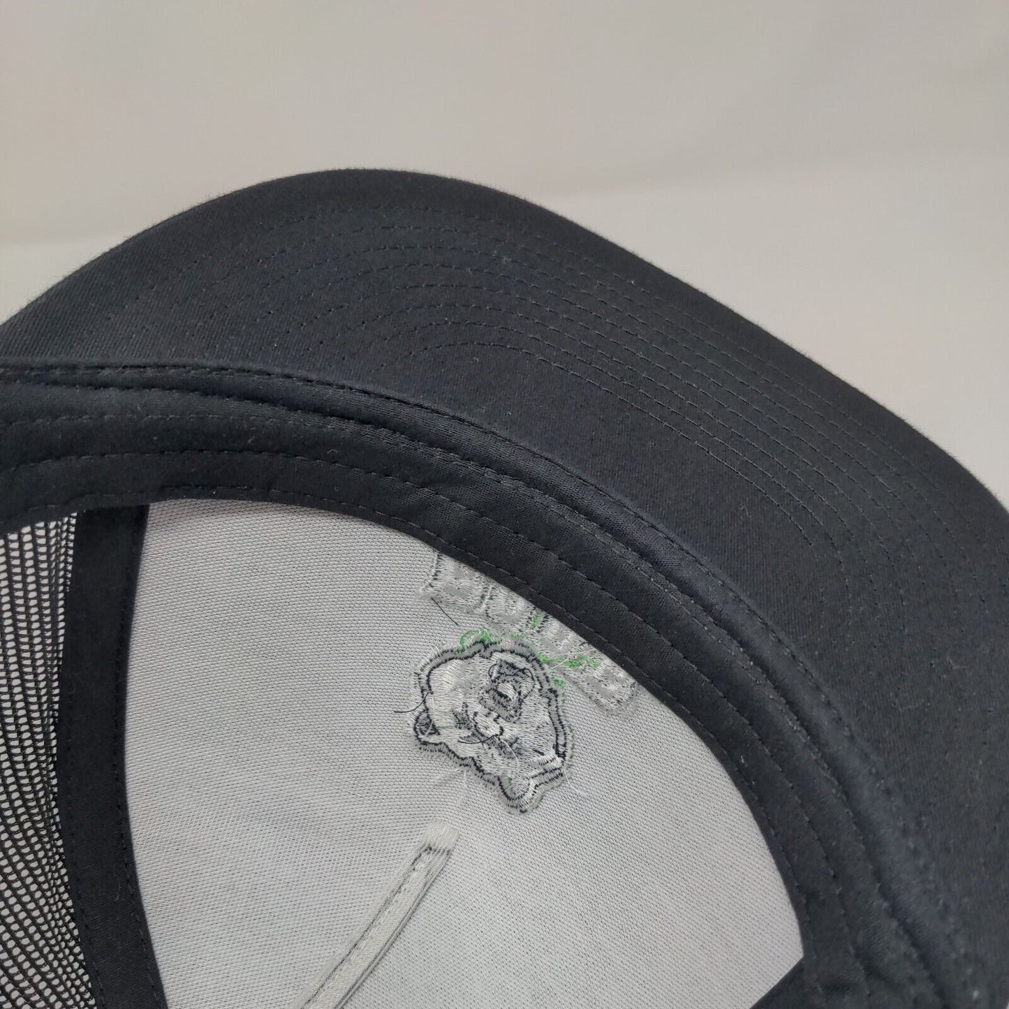 ROAR Snapback Trucker Hat Black OSFA Adjustable Embroidered Mesh Back Sport-Tek