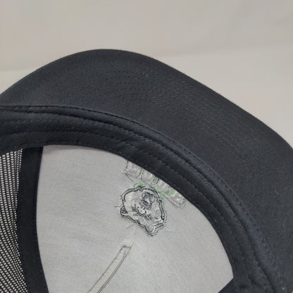 ROAR Snapback Trucker Hat Black OSFA Adjustable Embroidered Mesh Back Sport-Tek
