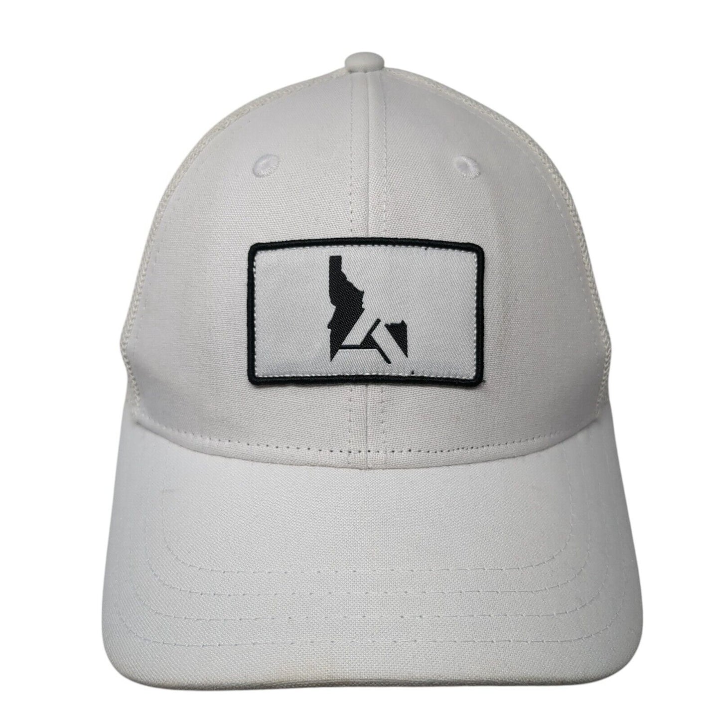 Pukka Snapback Trucker Hat White One Size Adjustable Embroidered Mesh Back