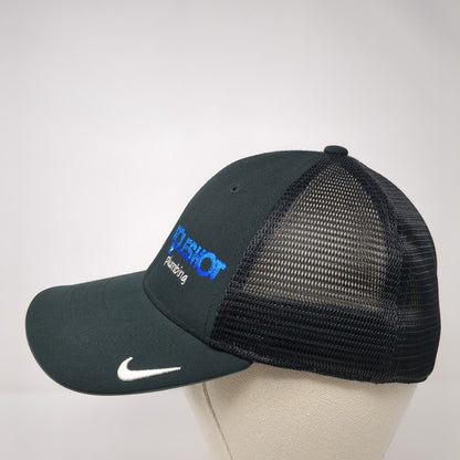 Holeshot Plumbing Fitted Mesh Back Trucker Hat Black M/L Nike Dri-Fit
