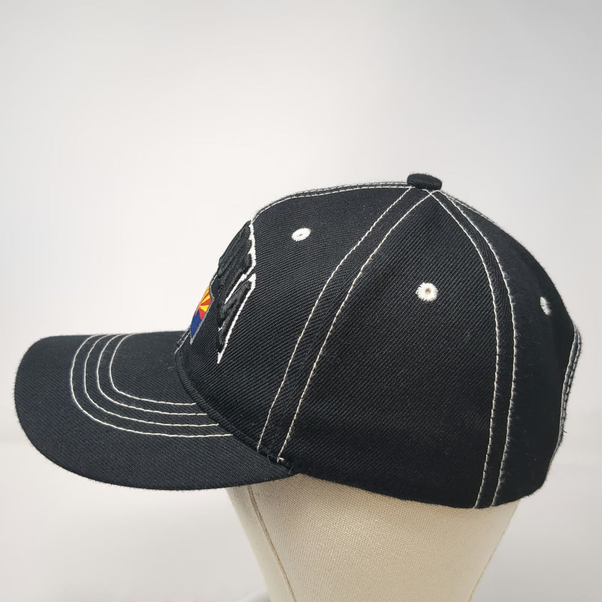 Big Bear Baseball Cap Black One Size Arizona State Flag Contrast Stitching Hat