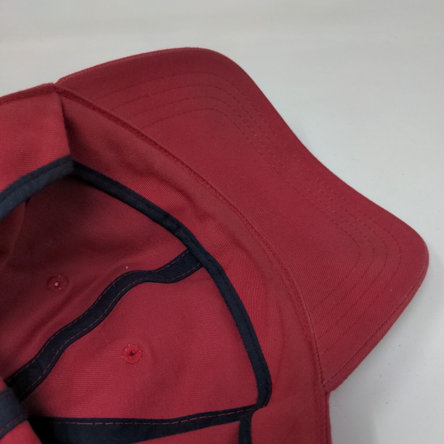 Nautica Slideback Hat Red One Size Adjustable Embroidered 6 Panel
