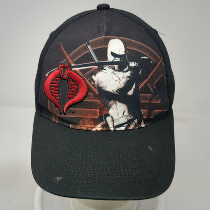 G.I. Joe The Rise of Cobra 5 Panel Black Hat OSFM Storm Shadow Logo Strapback