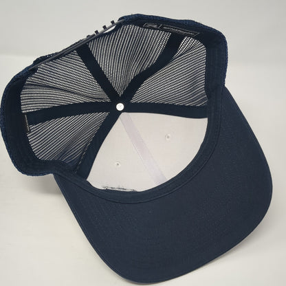 Meadow Golf Snapback Trucker Hat Blue One Size Adjustable Mesh Back Richardson