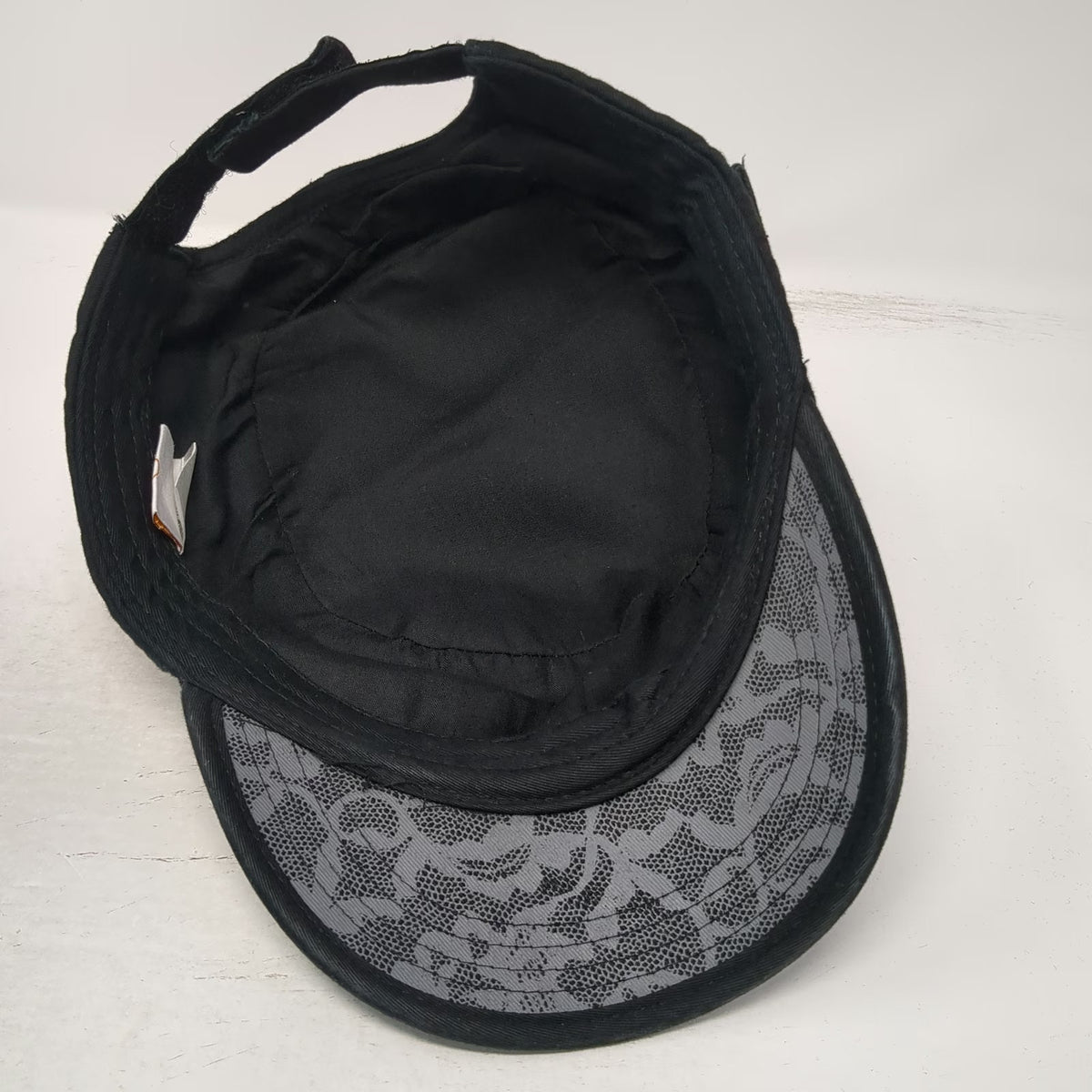 Hard Rock Couture Army Cap Black One Size Strapback Crown Studs San Diego Hat