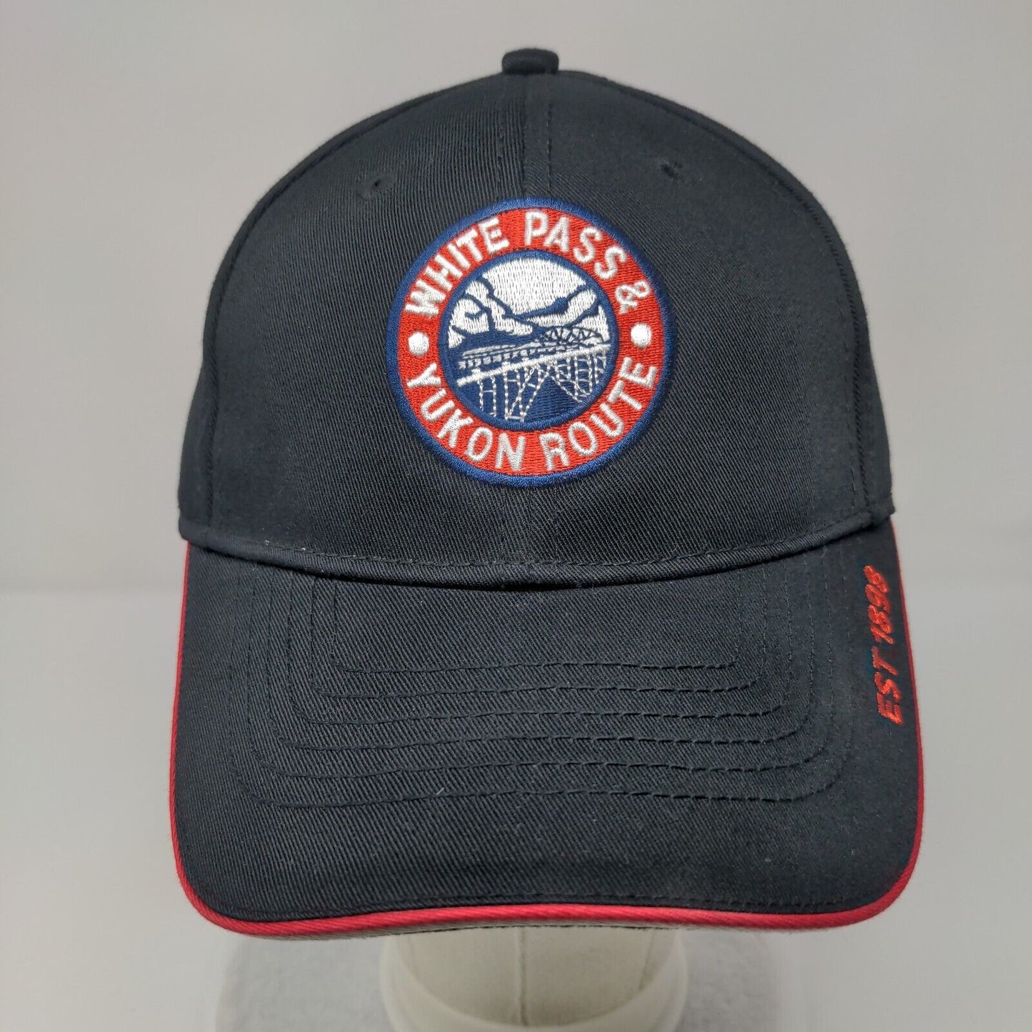 White Pass & Yukon Route 1898 Strapback Hat Black OSFA Skagway Alaska