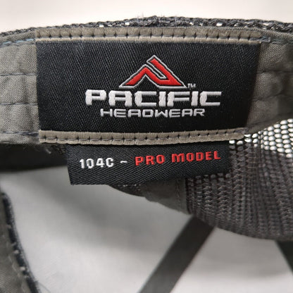 Pacific Headwear Snapback Trucker Hat Blue OS Adjustable Embroidered Mesh Back