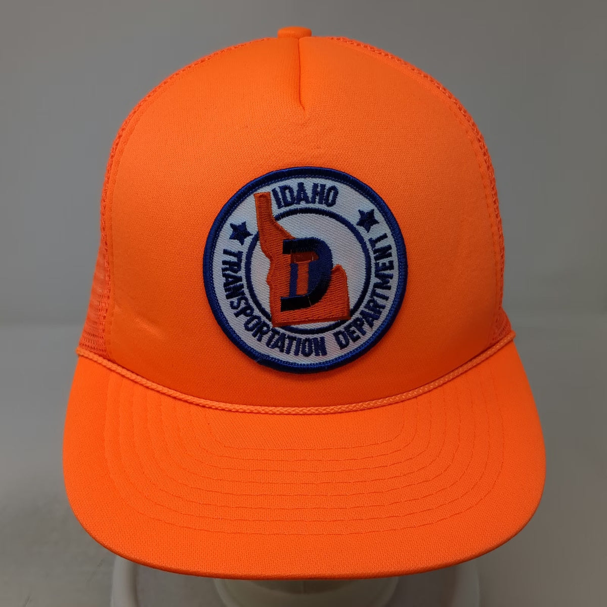 Mohr's Trucker Hat Orange One Size Idaho Transportation Department Mesh Snapback