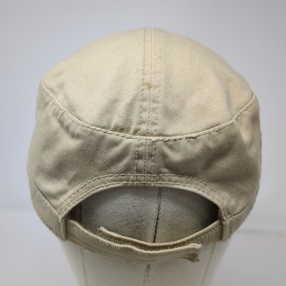 Otto Army Cap Beige One Size 3K Ranch Star Idaho Cotton Side Logo Strapback Hat