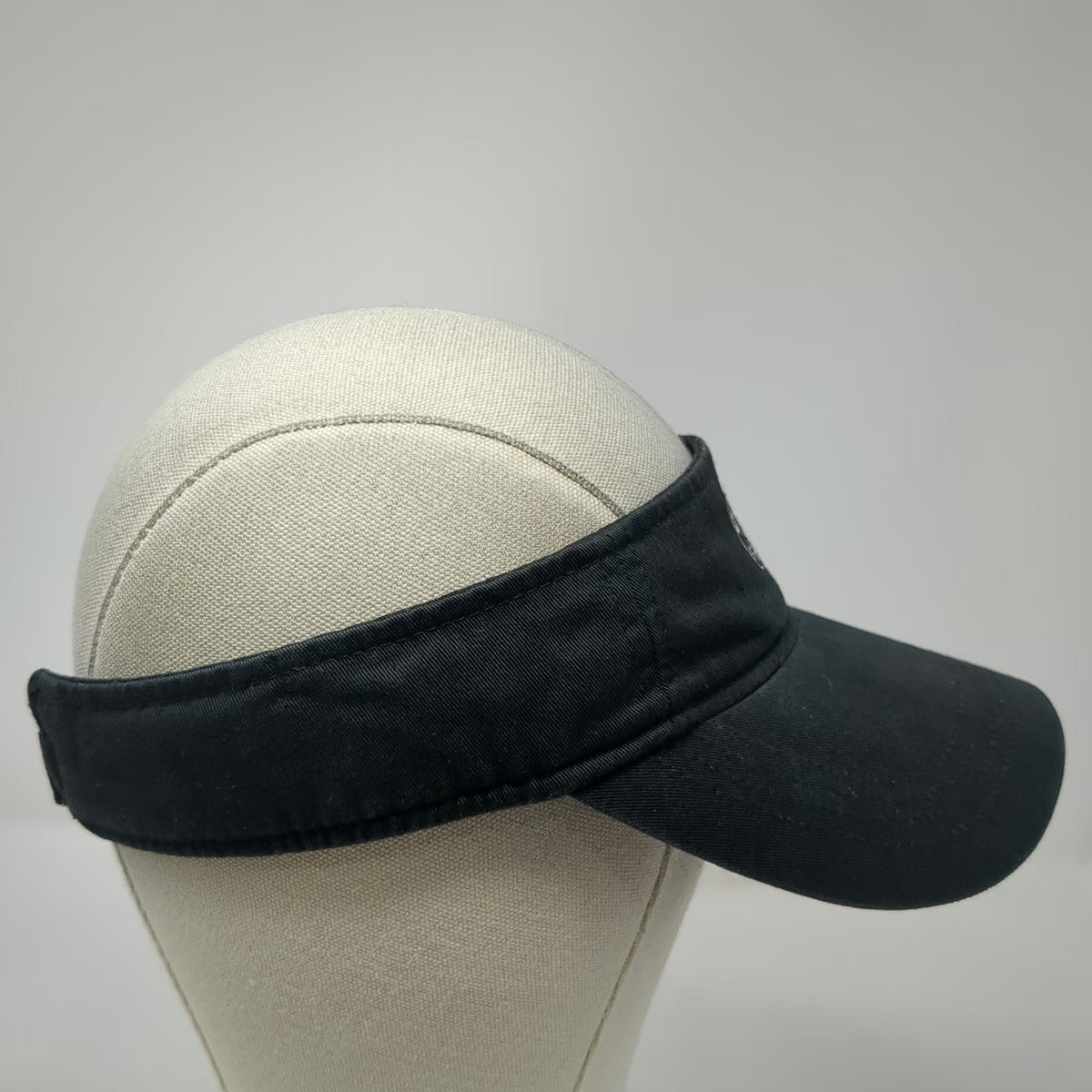 Anvil Visor Black One Size Gold's Gym Logo Pink Ribbon Fitness Workout Hat
