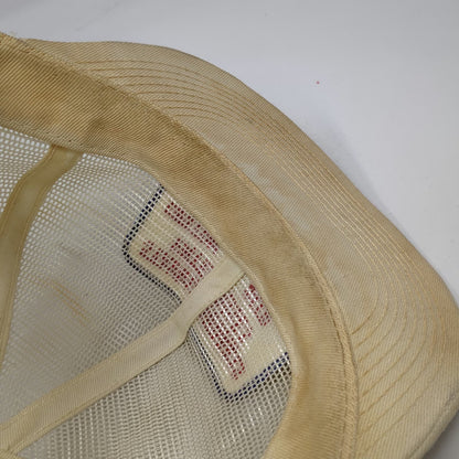 K-Brand Trucker Hat Beige Vintage Stavrianoudakis Enterprises Farming Seed Mesh